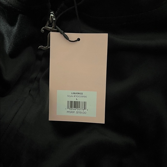 Juicy Couture Black Velour Hoodie Size Large - Picture 5 of 5